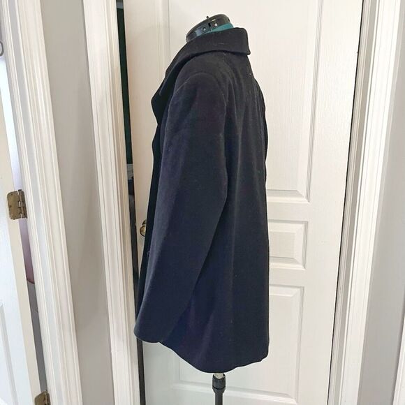 Jones New York JNY 100% Pure Wool Double Breasted Button Pocket Lined Peacoat - Picture 3 of 16